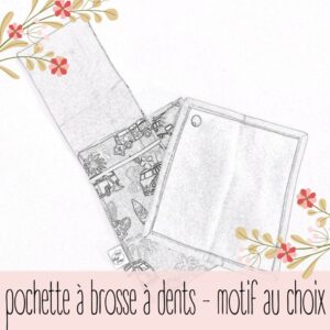 Pochette à brosse à dents – motif au choix