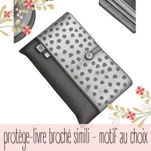 Protège-livre broché simili – motif au choix