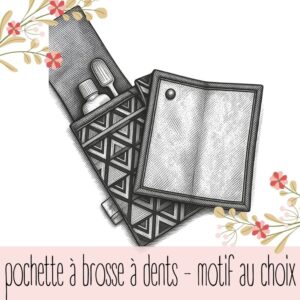 Pochette à brosse à dents – motif au choix